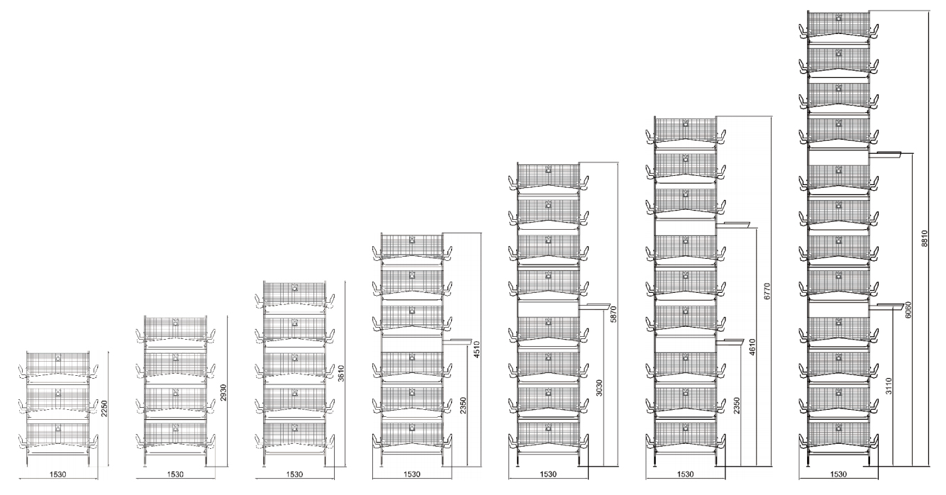 BL625 Tiered Automated Layer Cages System