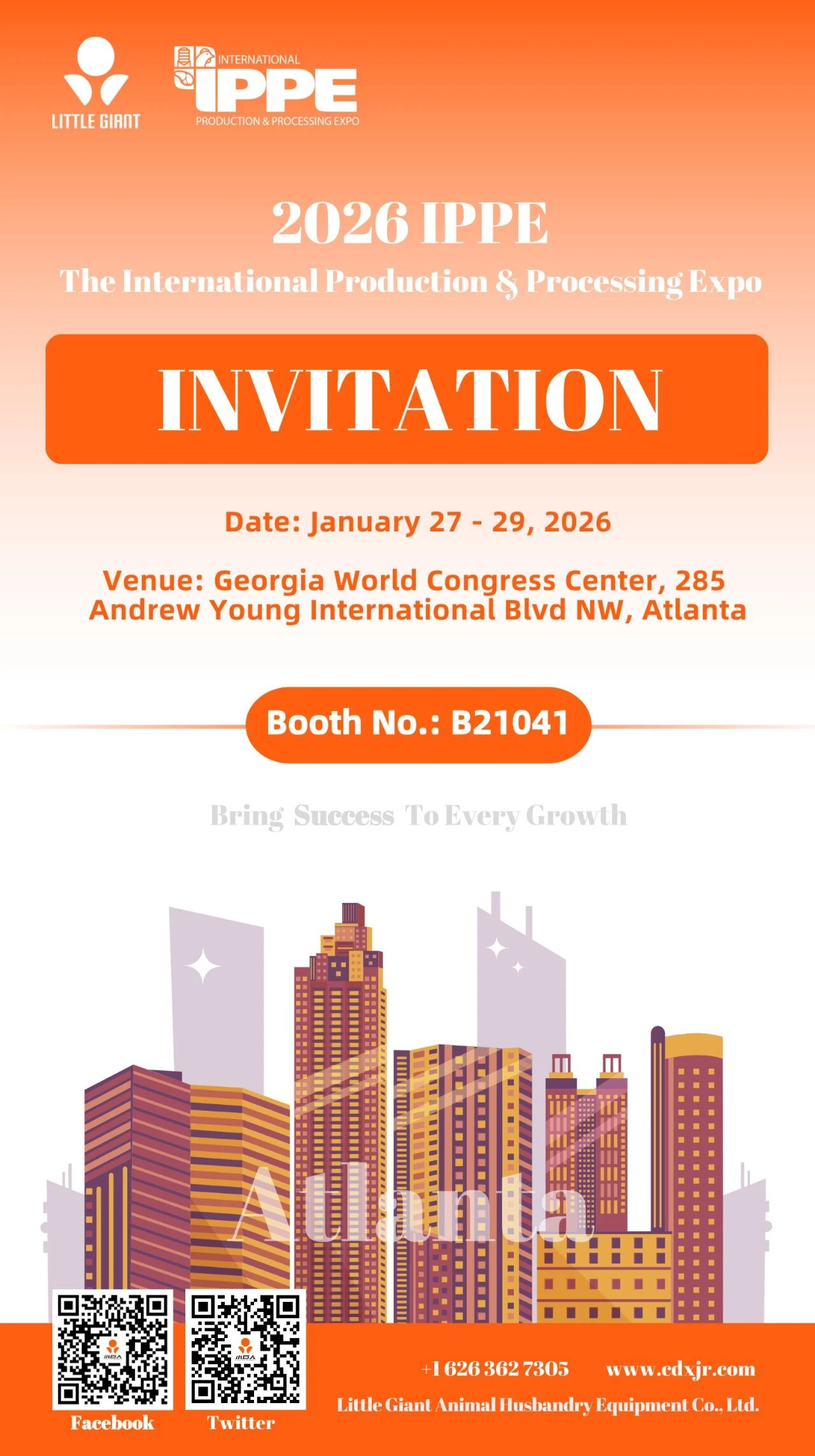 2026 IPPE: The Global Premier Event for Animal Agriculture!Little Giant Invites You to Join Us in Atlanta!